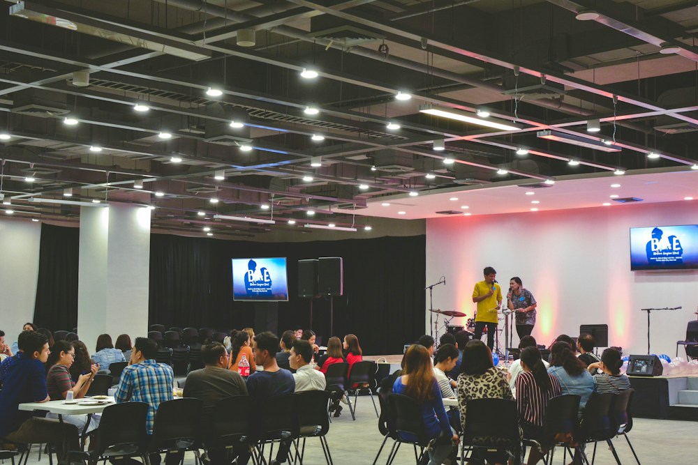Audience in a large event venue